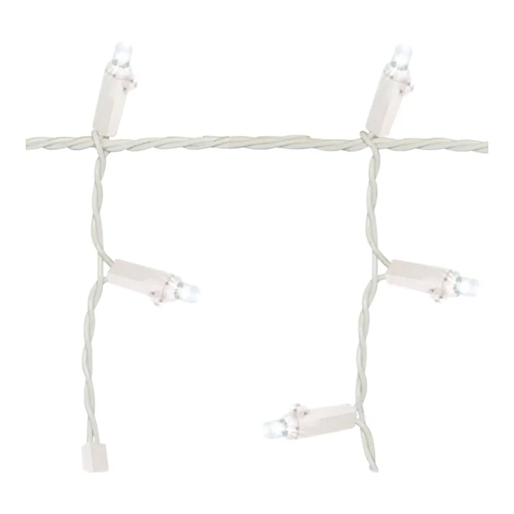 Holiday Time 500-Count Cool White LED Dome Icicle Lights‎ with White Wire